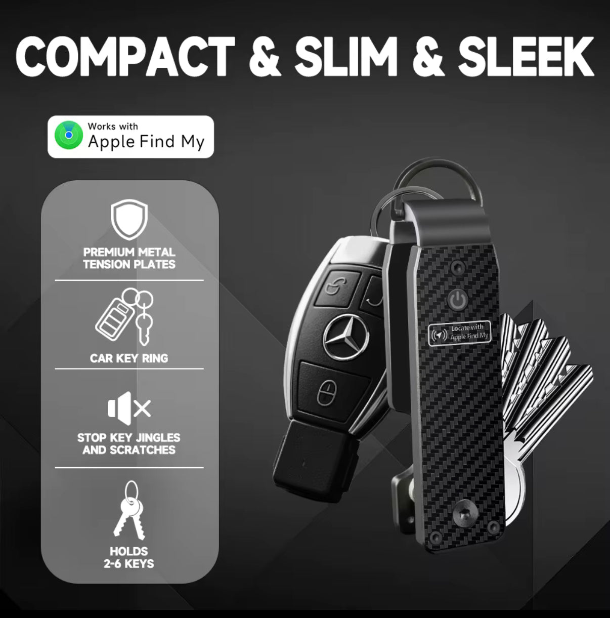 The Trackey- Key Organizer with Find My